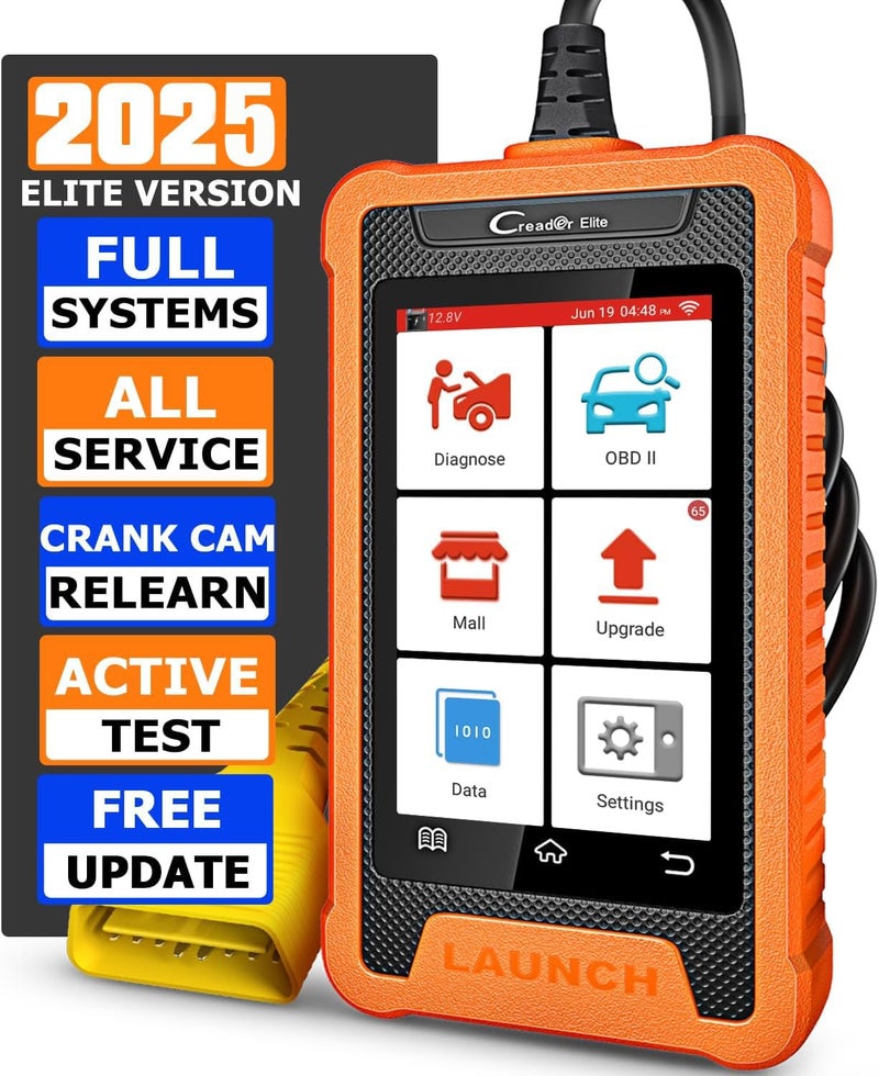 Launch 2025 LAUNCH Creader Elite fit for GM BiDirectional Scanner All Resets Full System Diagnostic Scan Tool ECU Coding Full OBD2 Code Reader for BuickChevroletCadillacGMC Lifetime Free Update