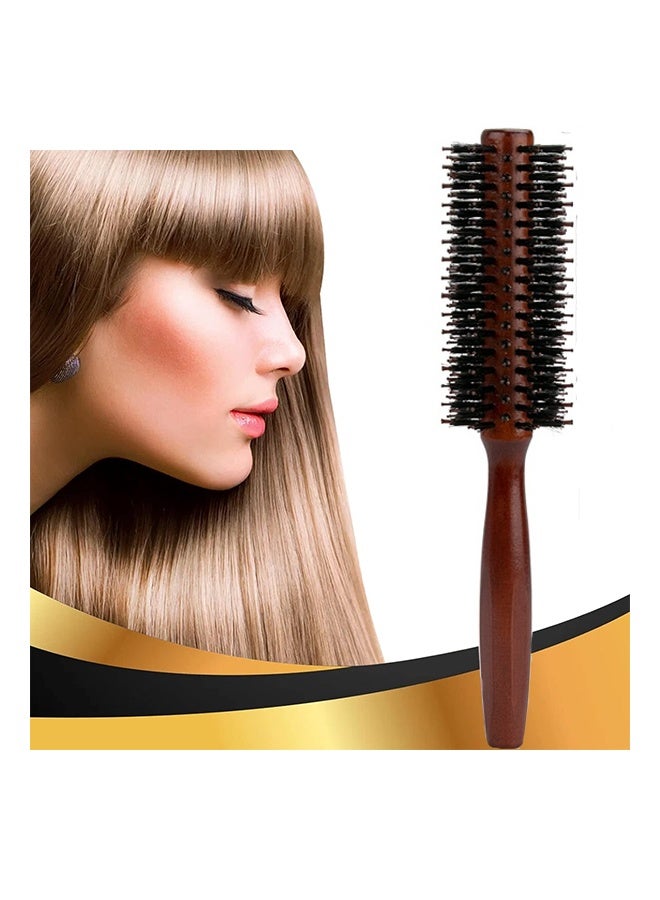 2 Pcs Wooden Round Hair Brush,Round Hair Brush,Anti Static Hairbrush,for Hair Styling Straightening and Curling - Image 4