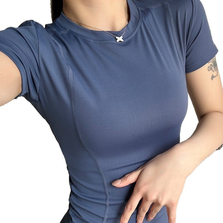 New Yoga Top Women's Sports Short Sleeve T-Shirt Quick Dry Fitness Wear - Image 4