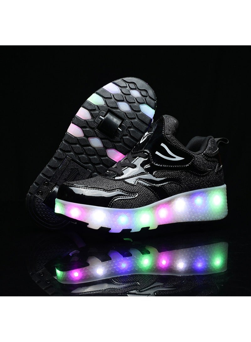 إسكدنيا Roller Shoes USB Charge Girls Boys Sneakers with Wheels LED - Image 5