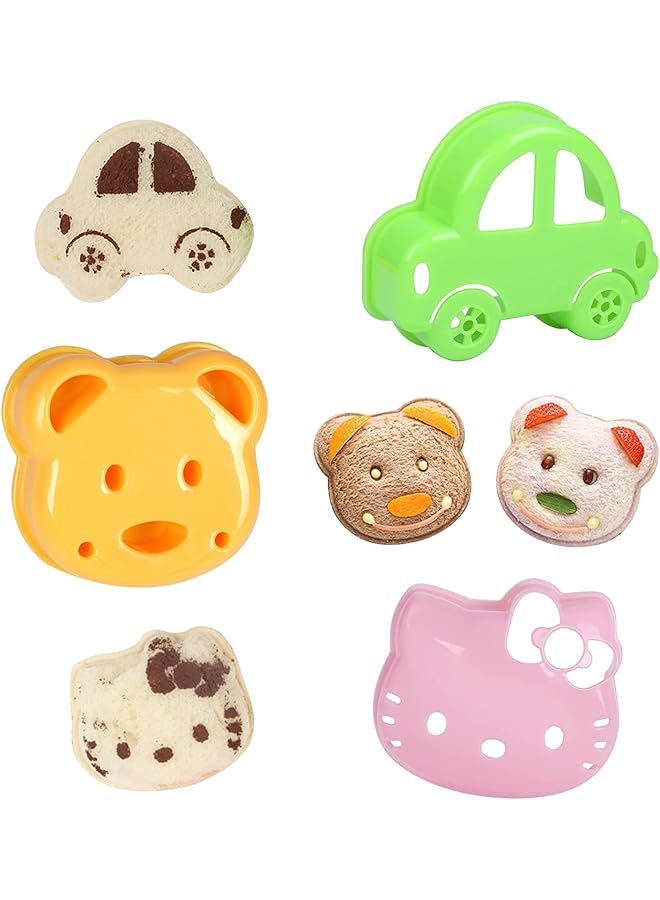 S-TOP Sandwich Cutter and Sealer, 3 Pack Bear Shape Sandwich Cutter and Sealer, Uncrustable Sandwich Maker, Cut and Seal, Great for Lunchbox and Bento Box, Breakfast lunch for adults and children - Image 1