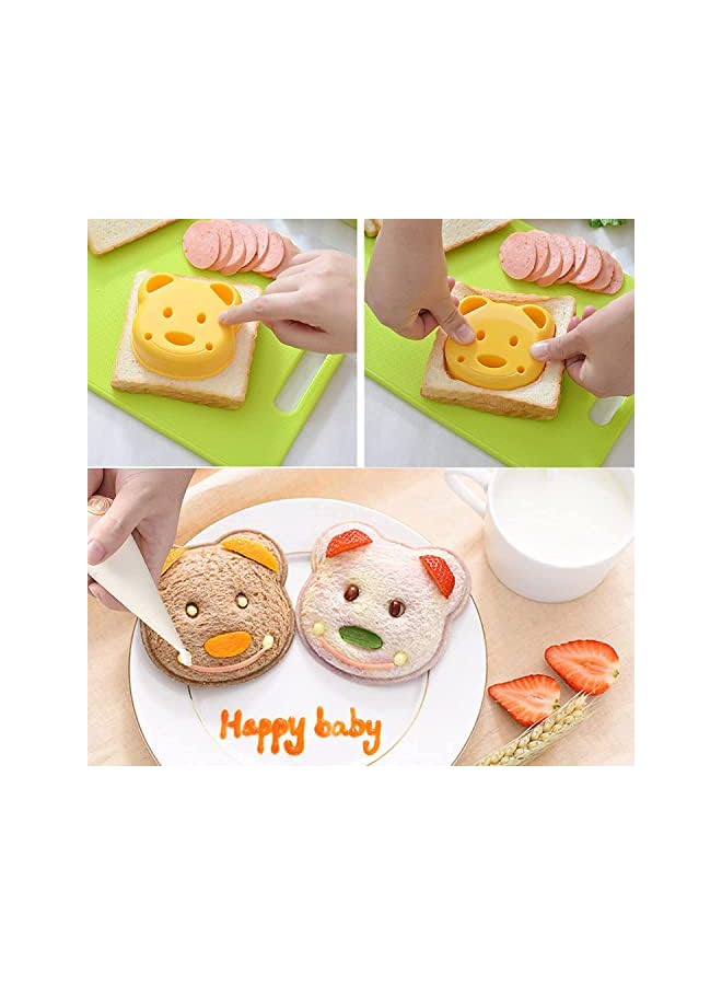S-TOP Sandwich Cutter and Sealer, 3 Pack Bear Shape Sandwich Cutter and Sealer, Uncrustable Sandwich Maker, Cut and Seal, Great for Lunchbox and Bento Box, Breakfast lunch for adults and children - Image 2
