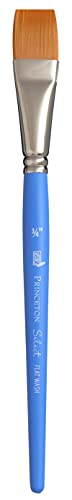 Princeton Select Artiste Series 3750 Paint Brush for Acrylic Watercolor and Oil Flat Wash 34 Inch