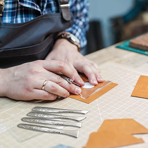 LYFJXX Leather Craft Knife, 1 Set of 8 PCS Leather Cutting Tool Leather Craft Skiving Sharp Handle Knife Leather craft Handwork DIY Tool - Image 5