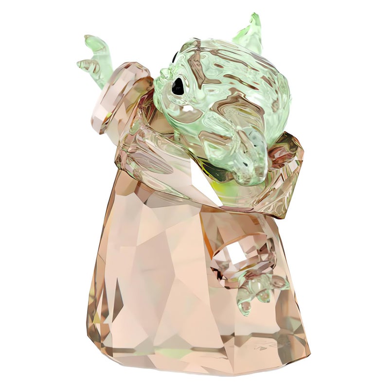 Swarovski Star Wars The Mandalorian, The Child Crystal Figurine, Teal and Brown Crystals - Image 2