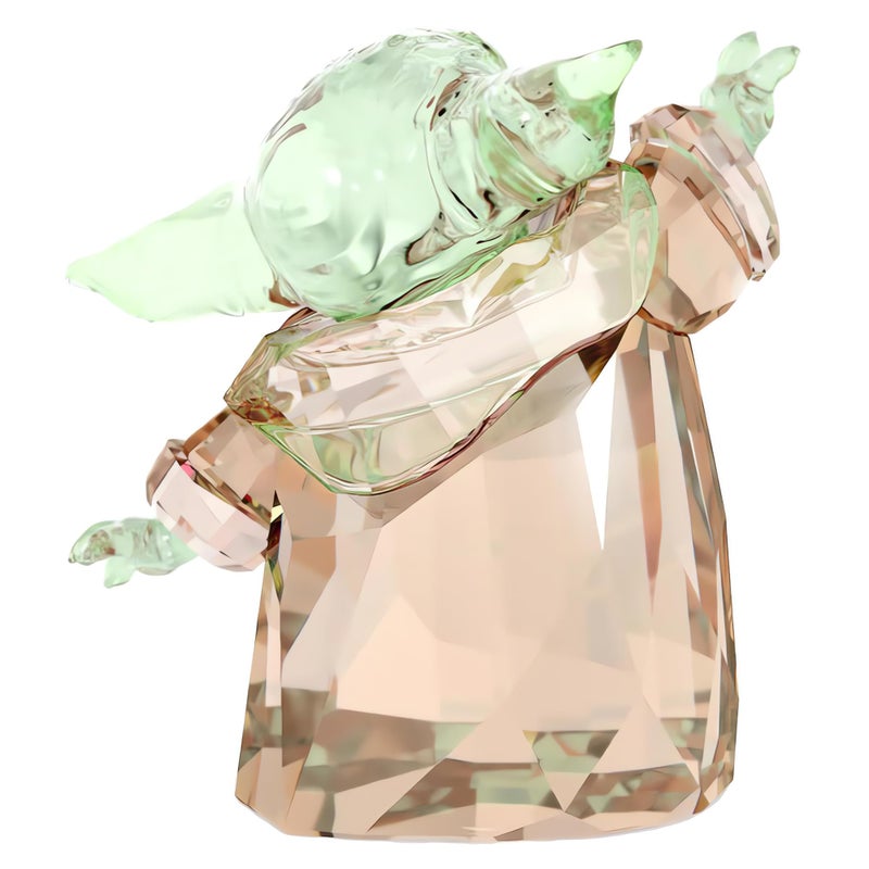 Swarovski Star Wars The Mandalorian, The Child Crystal Figurine, Teal and Brown Crystals - Image 5