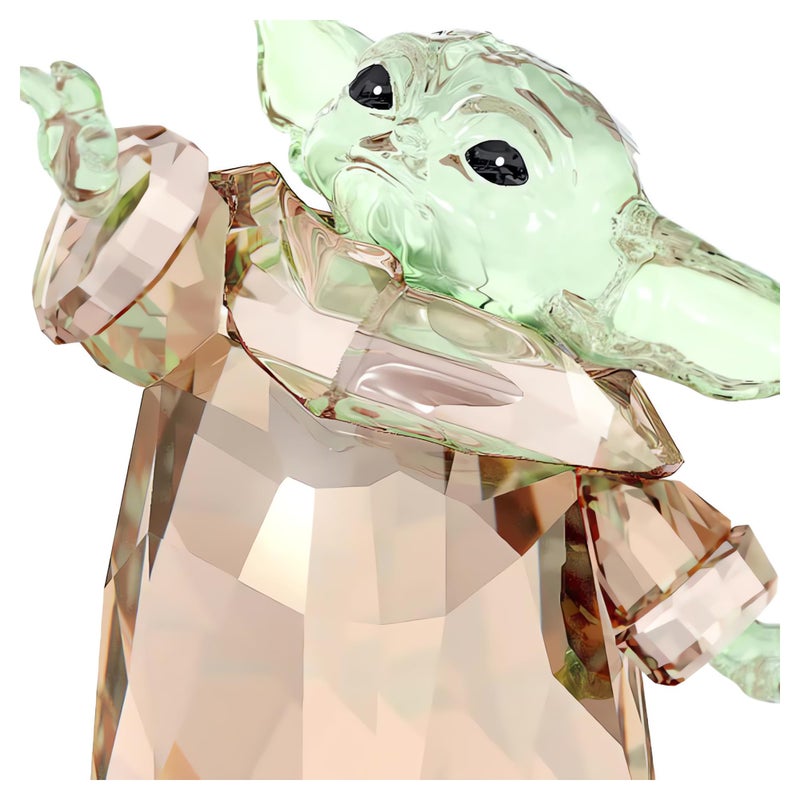 Swarovski Star Wars The Mandalorian, The Child Crystal Figurine, Teal and Brown Crystals - Image 4