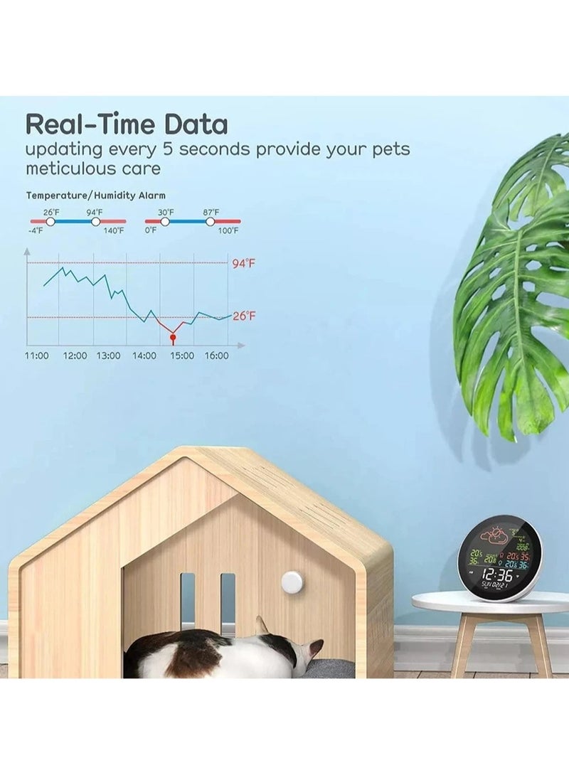 Tuya WIFI Smart Weather Station Alarm Clock Weather Forecast Temperature Sensor Thermometer Hygrometer Digital Hygrothermograph - Image 4