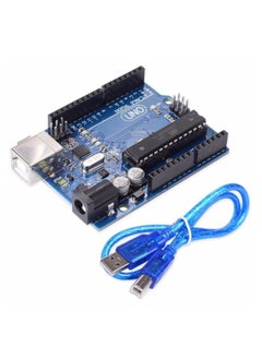 أردوينو لوحة تطوير Uno R3 مع كابل USB - لوحة تحكم دقيقة لمشاريع Arduino، والإلكترونيات اليدوية والنماذج الأولية  - Image 1