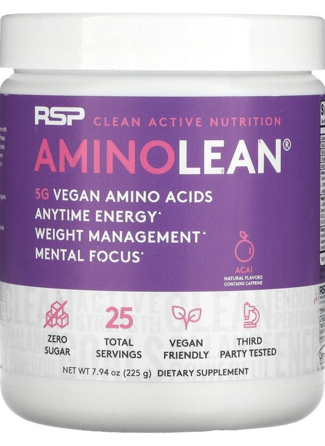RSP Nutrition - AminoLean Acai 7.94 oz (225 g) - Image 1