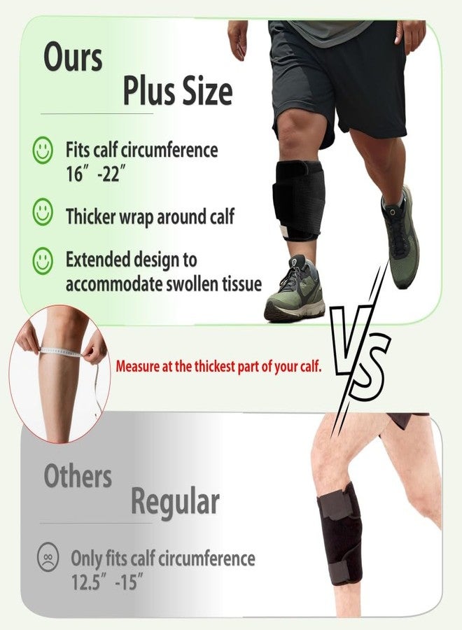 King Mills Plus Size Compression Calf Sleeves Men & Women-xxl/Xxxl Extra Wide Compression Calf Sleeves with Elastic Band for Running, Hiking, Walking, Jogging, and Standing. - Image 2