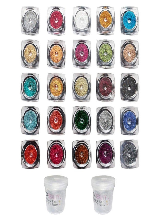 Elecsera Multicolor Beautiful Eyeshadow Glitter Powder with Eye Glue/Gum 200 g (Multicolor) - Image 1