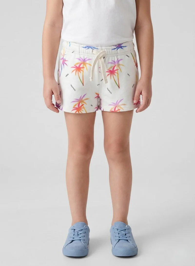 Babyqlo Palm Tree All Over Print With Elastic Waist & Drawstring Closure - Multicolor