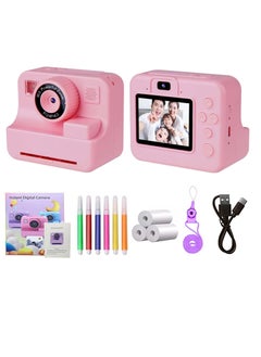 MOCOM Kids Instant Print Camera - 1080P HD Digital Video Camera with Printer, 2.4" Screen, Time-Lapse, Selfie Dual-Lens, Inkless Printing, Fun Filters & Frames, Includes 2 Print Papers, Perfect Birthday Gift for Boys & Girls Ages 3-16  - Image 1