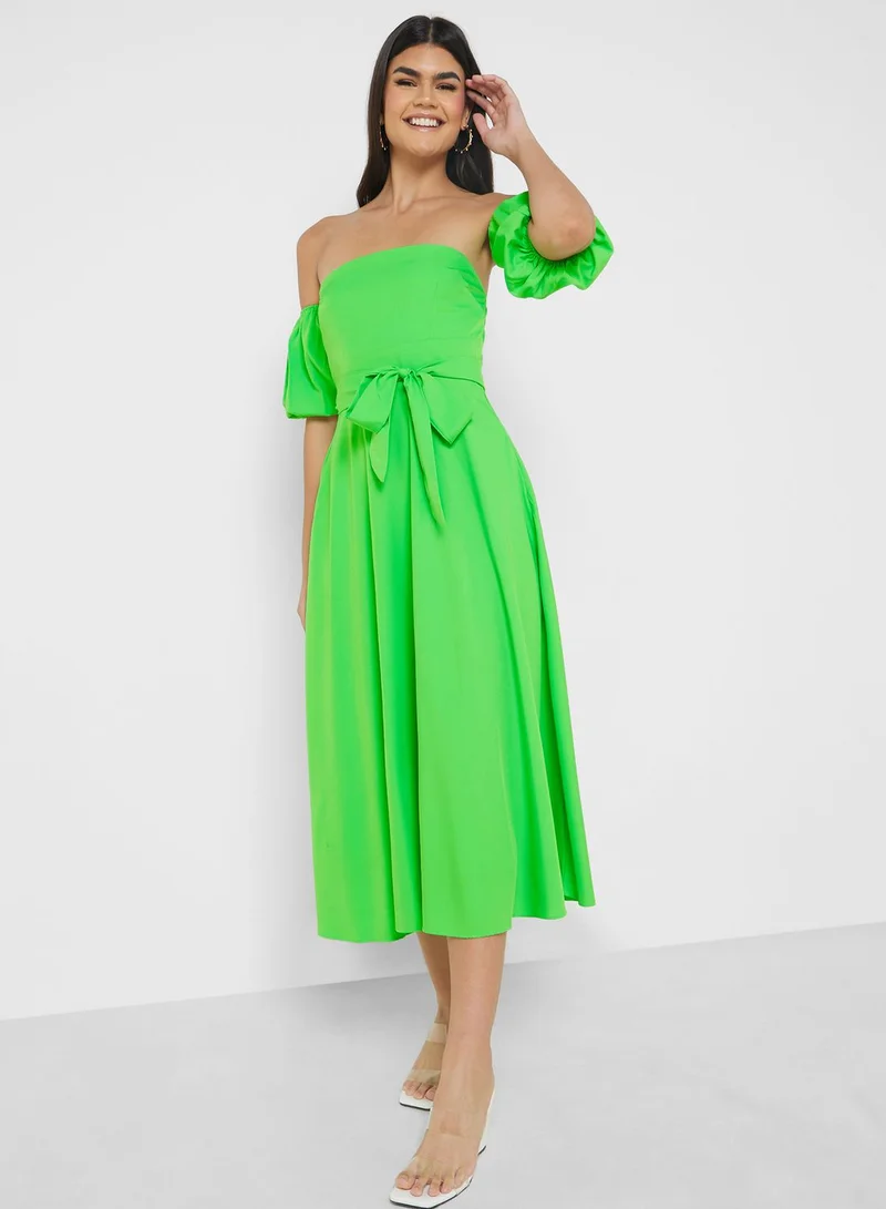 ELLA Off-Shoulder A-Line Dress