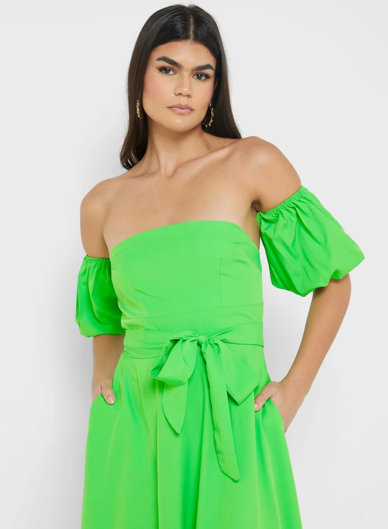 ELLA Off-Shoulder A-Line Dress