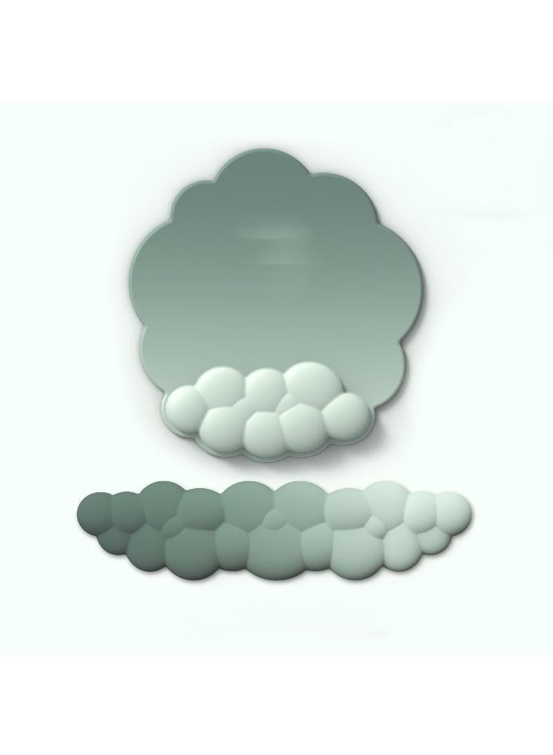 Y&D 2-Piece Office Keyboard Cloud Wrist Rest And High Density Memory Silicone Non Slip Base Mouse Pad  - Image 1