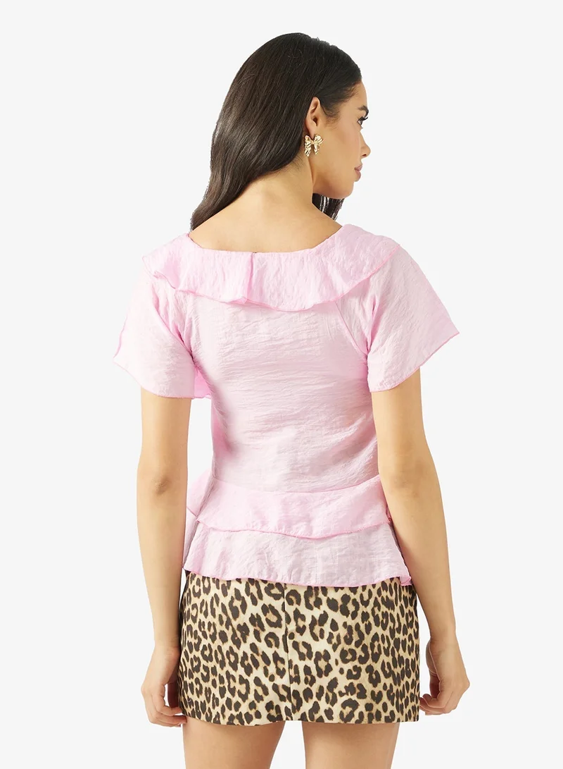 Ginger Ruffle Detail Top