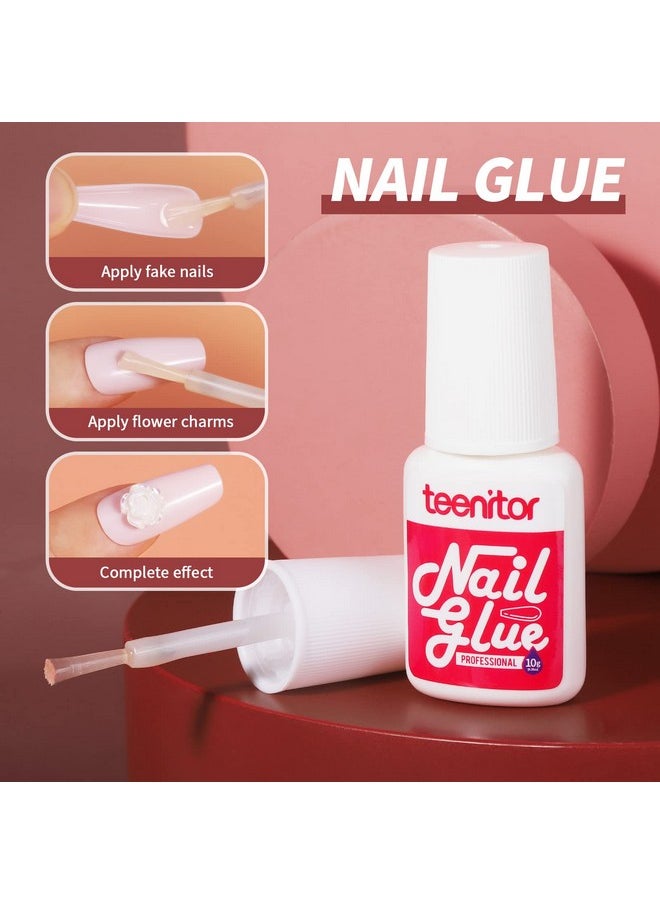 Teenitor - Teenitor Full Cover Color Press On Coffin Nails, 576pcs Fake Nail Tips in 24 Colors, Glue On Long Ballerina False Nails - Image 1
