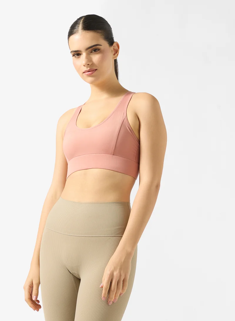 فورورد حمالة صدر رياضية بتفاصيل شبكية وإغلاق خلفي