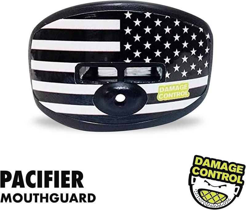 DAMAGE CONTROL Pacifier Mouthpiece – Football Mouthguard with Helmet Strap, Protects Teeth, Jaw & Mouth – Mouth Piece for Sports, No Boiling, Allows Airflow – Gear for Adults & Youth - Image 3