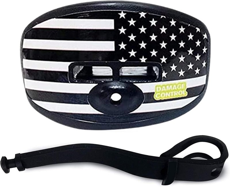 DAMAGE CONTROL Pacifier Mouthpiece – Football Mouthguard with Helmet Strap, Protects Teeth, Jaw & Mouth – Mouth Piece for Sports, No Boiling, Allows Airflow – Gear for Adults & Youth - Image 1