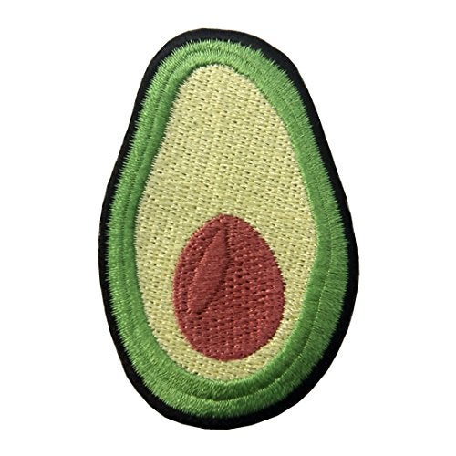 ZEGINs Avocado Cute Fruit Embroidered Applique Iron On Sew On Patch - Image 1