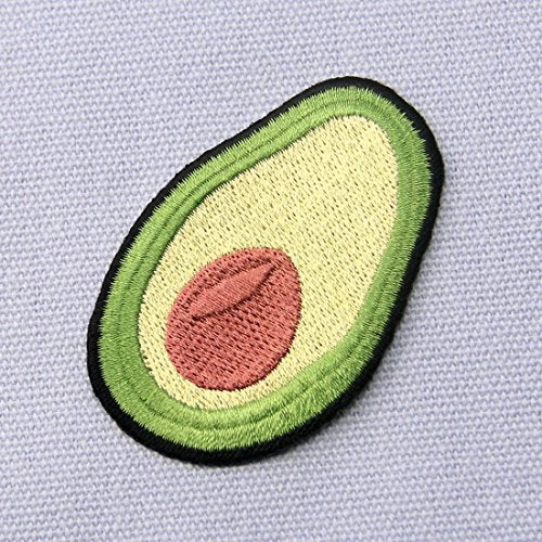 ZEGINs Avocado Cute Fruit Embroidered Applique Iron On Sew On Patch - Image 3