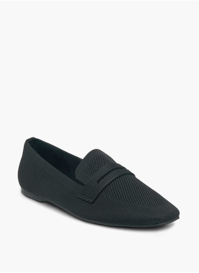 Celeste Women's Textured Slip-On Square Toe Ballerina Shoes  - Image 1
