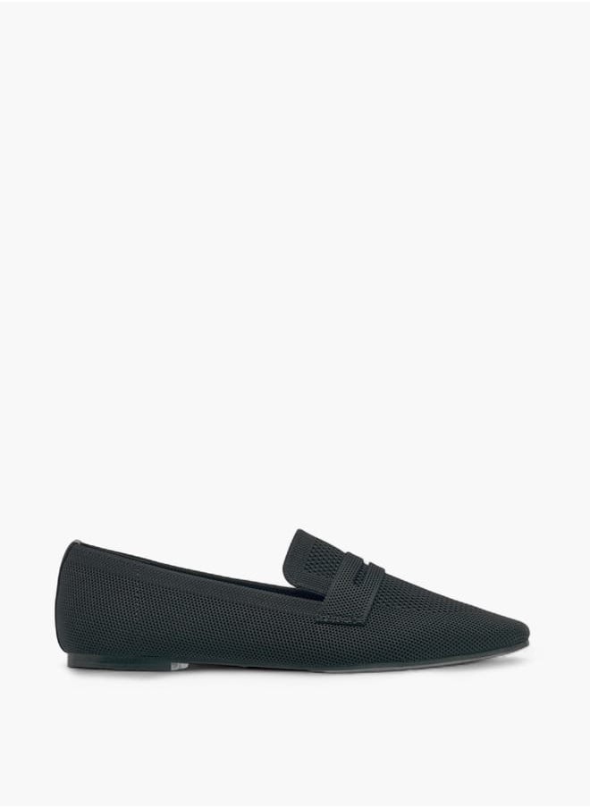Celeste Women's Textured Slip-On Square Toe Ballerina Shoes  - Image 3