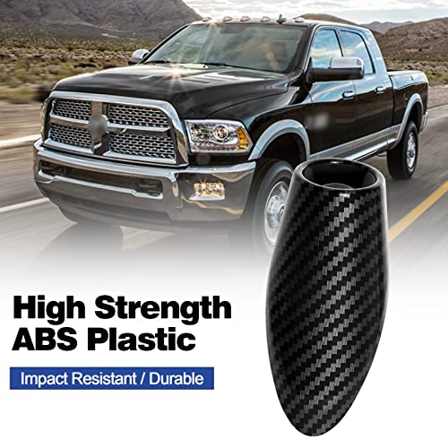 HTRACING Antenna Mount Base Cover AM FM Replacement Compatible with 2011 2012 2013 2014 2015 2016 2017 2018 Dodge RAM 1500 2500 3500 Accessories Black Carbon Fiber Color - Image 2