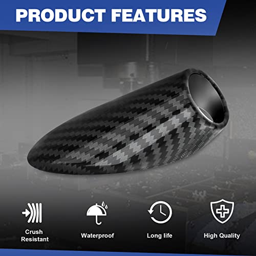 HTRACING Antenna Mount Base Cover AM FM Replacement Compatible with 2011 2012 2013 2014 2015 2016 2017 2018 Dodge RAM 1500 2500 3500 Accessories Black Carbon Fiber Color - Image 4