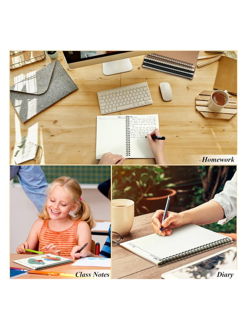 SYOSI 12 Pack Spiral Ruled Notebook A5 Lined Travel Notebook Colorful Notebook 60 Sheets/120 Pages Memo Notepad Sketchbook Spiral Bound Notebooks for Students Office Business - Image 5