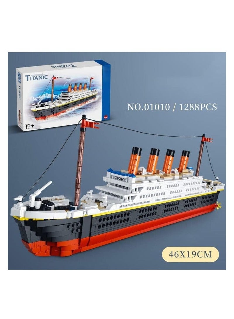 Technic Titanic Model Building Block Set - 1288Pcs Cruise Ship Replica Kit - Detailed and Historical Titanic Boat Model for Display - Image 2