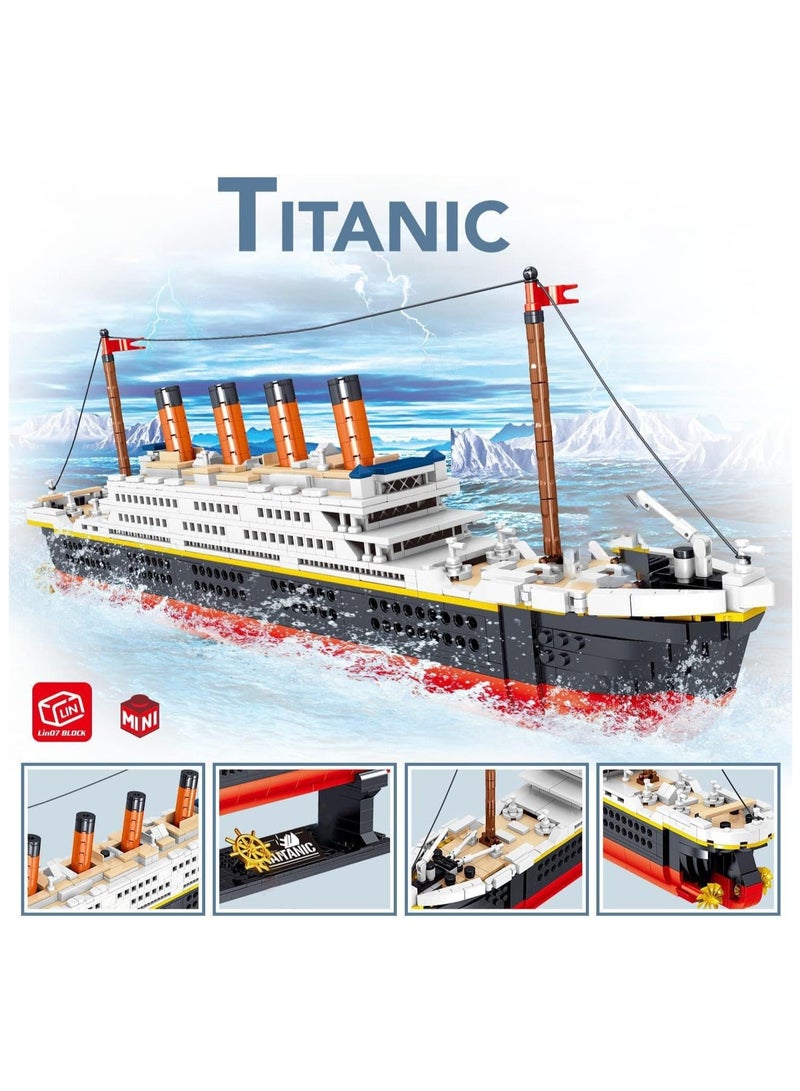 Technic Titanic Model Building Block Set - 1288Pcs Cruise Ship Replica Kit - Detailed and Historical Titanic Boat Model for Display - Image 4
