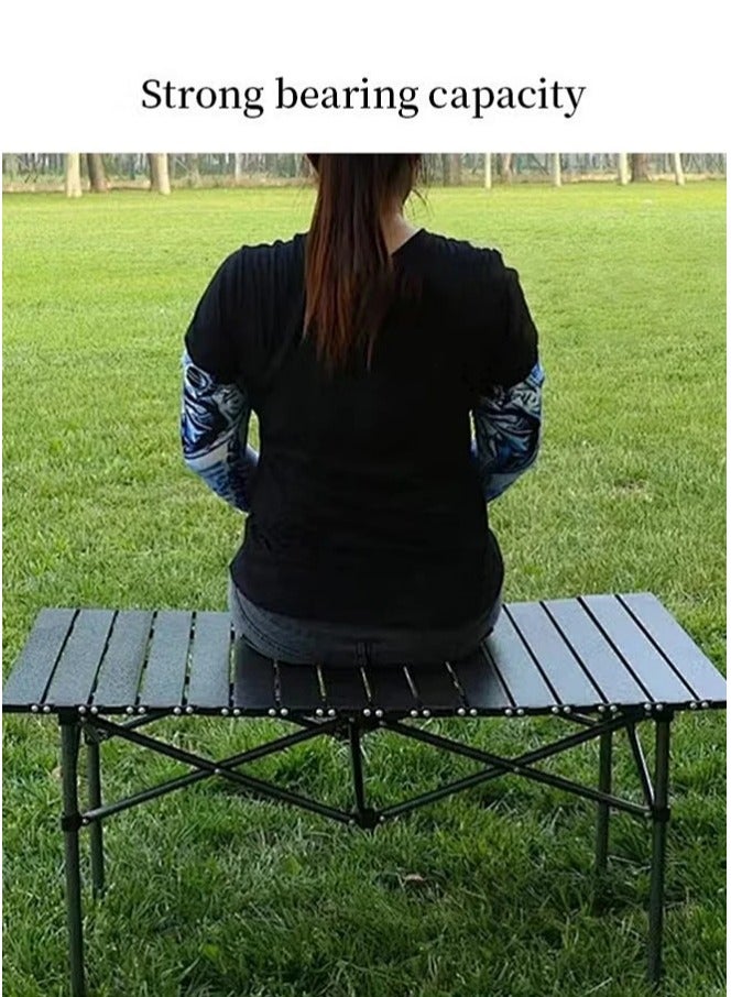 Snooe Folding Table, Portable Camping Table, Aluminum Collapsible Table Top, Ultralight Compact With Carry Bag For Outdoor, Beach, Bbq, Picnic, Cooking, Festival, Indoor, Office(large) - Image 4