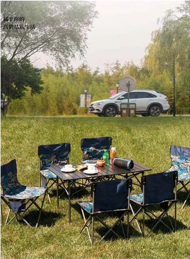 Snooe Folding Camping Table, Portable Lightweight Aluminum Roll-Up Table with Carry Bag, Outdoor Picnic BBQ Hiking Foldable Table for Travel & Beach - Image 3