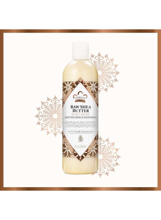 Nubian Heritage Nubian Heritage Body Wash for Dry Skin Raw Shea Butter Paraben Free Body Wash 13 oz - Image 5