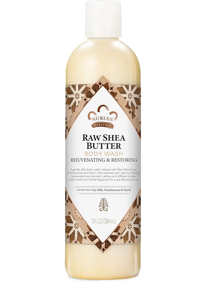 Nubian Heritage Nubian Heritage Body Wash for Dry Skin Raw Shea Butter Paraben Free Body Wash 13 oz - Image 1