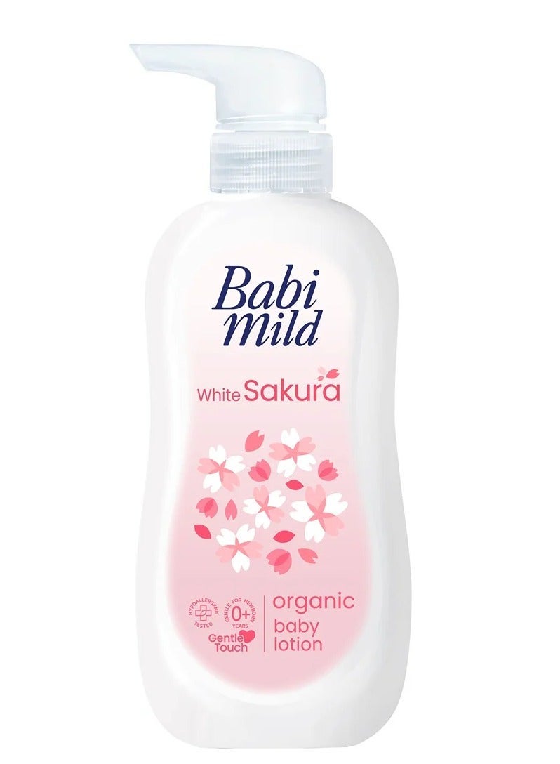 BABIMILD Organic Baby Body Lotion White Sakura 350ml - Image 1