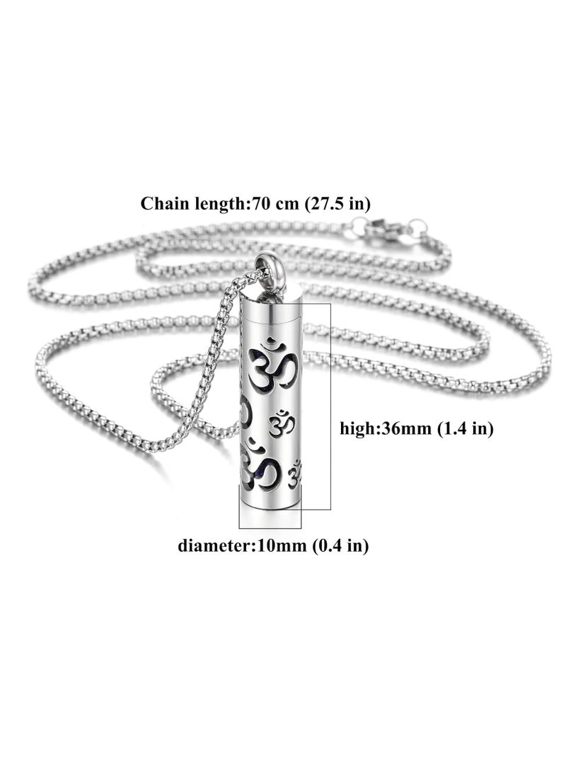 Meetion MEETION Essential Oil Necklace With 10pcs Felt Pads, Aromatherapy Pendant Necklace 316L Stainless Steel Diffuser Necklace, Essential Oil Jewelry Gift for Men Women  - Image 3