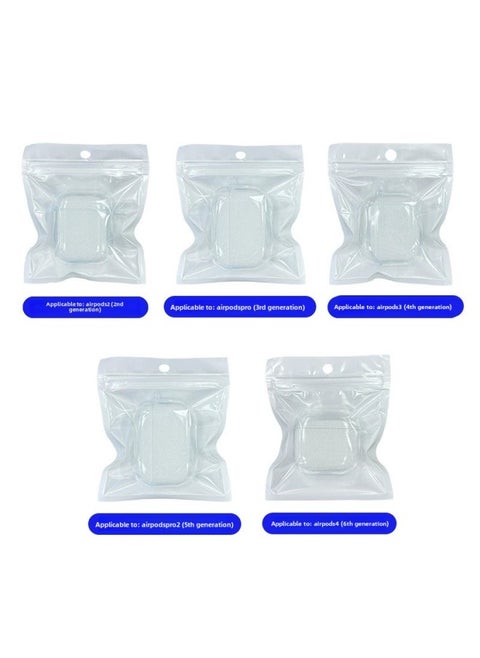 Suitable For Airpods Transparent Pro2 Earphone Case 3 Generation Apple Bluetooth Earphone Case Earphone Case Pro Protective Cover-Color:TPU Soft Shell Pearlescent Bag Packaging (no Hanging Hole)-Applicable Model:Airpods4-(6th Generation)