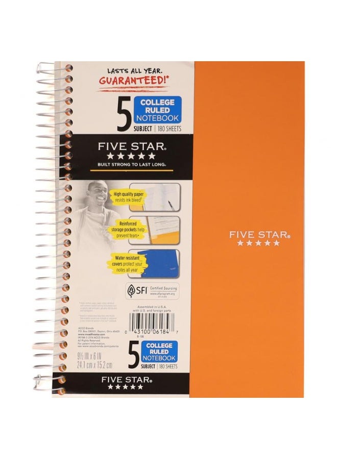 Five Star Notebook 9.5 X 6 in 360 Pages (180 Sheets)