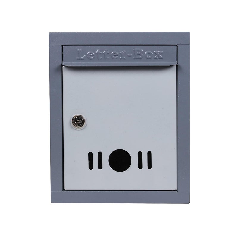 Boniry Boniry All in One Multipurpose Use Box A4 Size Metal Letter BoxMail BoxSuggestion BoxPost BoxComplaint BoxDonation Box HomeOffice with Lock Table Top Or Wall Mount Grey - Image 1