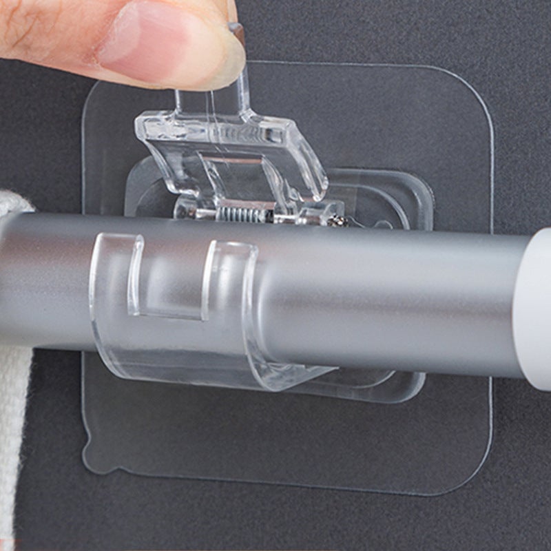 Punch-free Transparent Seamless Hook Multi-functional Household Seamless Patch Claw Buckle Strong Adhesive Hook Female Buckle Coat Hook 6x 6 curtain rod hook