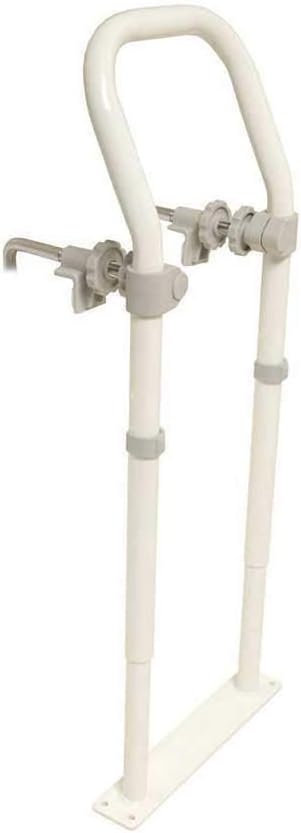 NRS Healthcare Height Adjustable Swedish Bath Rail White - Image 1