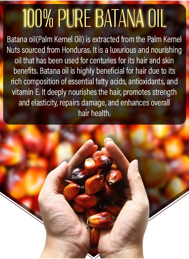 Kanza 110g Batana Oil Hair Butter Mask Natural 100% Raw Batana Oil Hair Mask Deeply Strengthens Hair Moisturizes and Protect from Dryness Prevent Breakage Nourishing Hair Treatment Mask  - Image 2