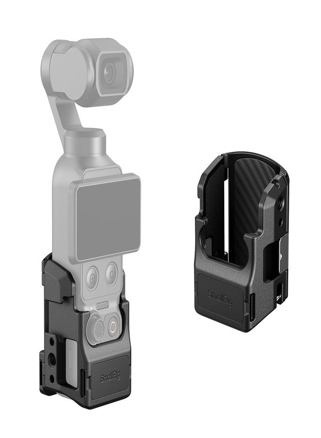 SmallRig Pocket 4/3 Aluminum Cage Expansion Adapter Accessories for DJI Osmo Pocket 4/3, with 1/4"-20 Holes for Side Handle, Cold Shoe Mount, Bidirectional Magnetic Quick Release Interfaces - 6002 - Image 1