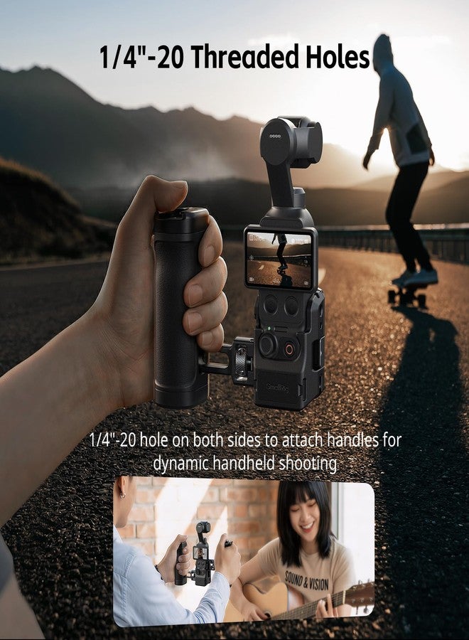 SmallRig Pocket 4/3 Aluminum Cage Expansion Adapter Accessories for DJI Osmo Pocket 4/3, with 1/4"-20 Holes for Side Handle, Cold Shoe Mount, Bidirectional Magnetic Quick Release Interfaces - 6002 - Image 4