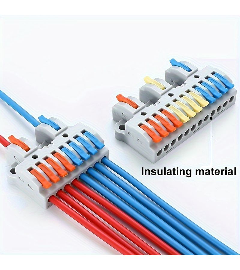 KV4210G 3 Pack Push In Rail Quick Connection Terminals 28 12 AWG Wire Connectors - Image 5